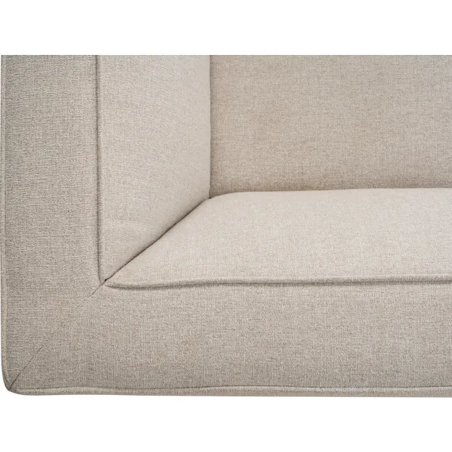 Tony 2 Seater Extended Storage Sofa - 17 - Cream-colored, textured, fabric sofa, soft upholstery, modern design, comfortable