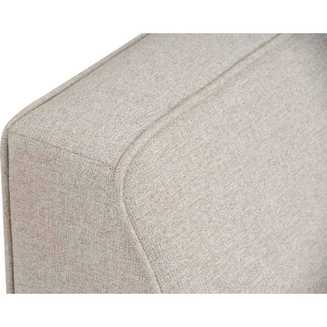 Tony 3 Seater Corner Extended Storage Sofa - 16 - Cream-colored, textured fabric, soft and cozy, plush and inviting