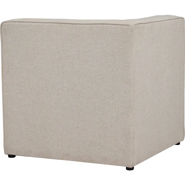 Tony 3 Seater Corner Extended Storage Sofa - 13 - Cream-colored, rectangular, upholstered, fabric, textured, natural fiber