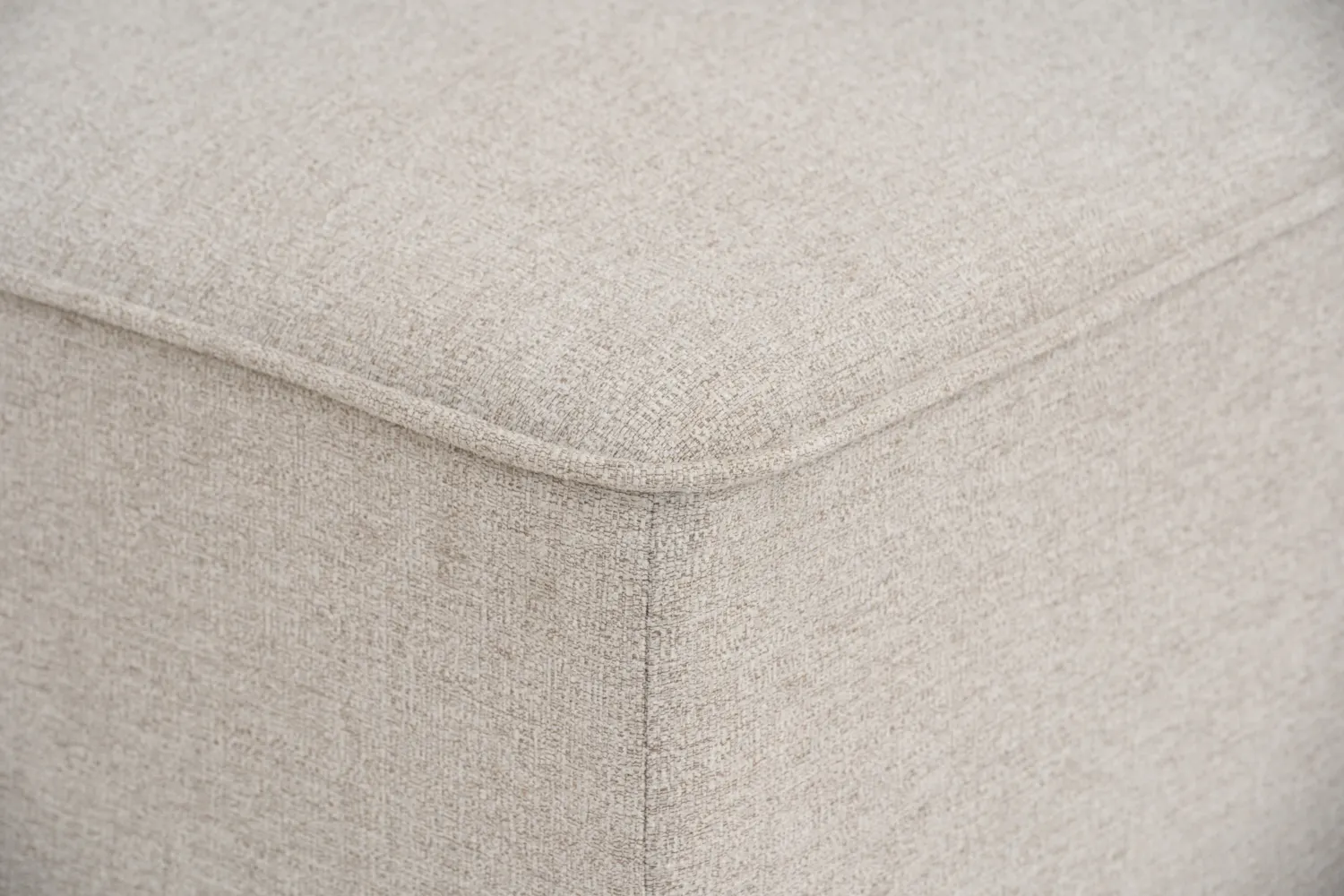 Tony 3 Seater Extended Storage Sofa - 16 - Soft beige fabric texture, close-up view, woven design, smooth surface, natural