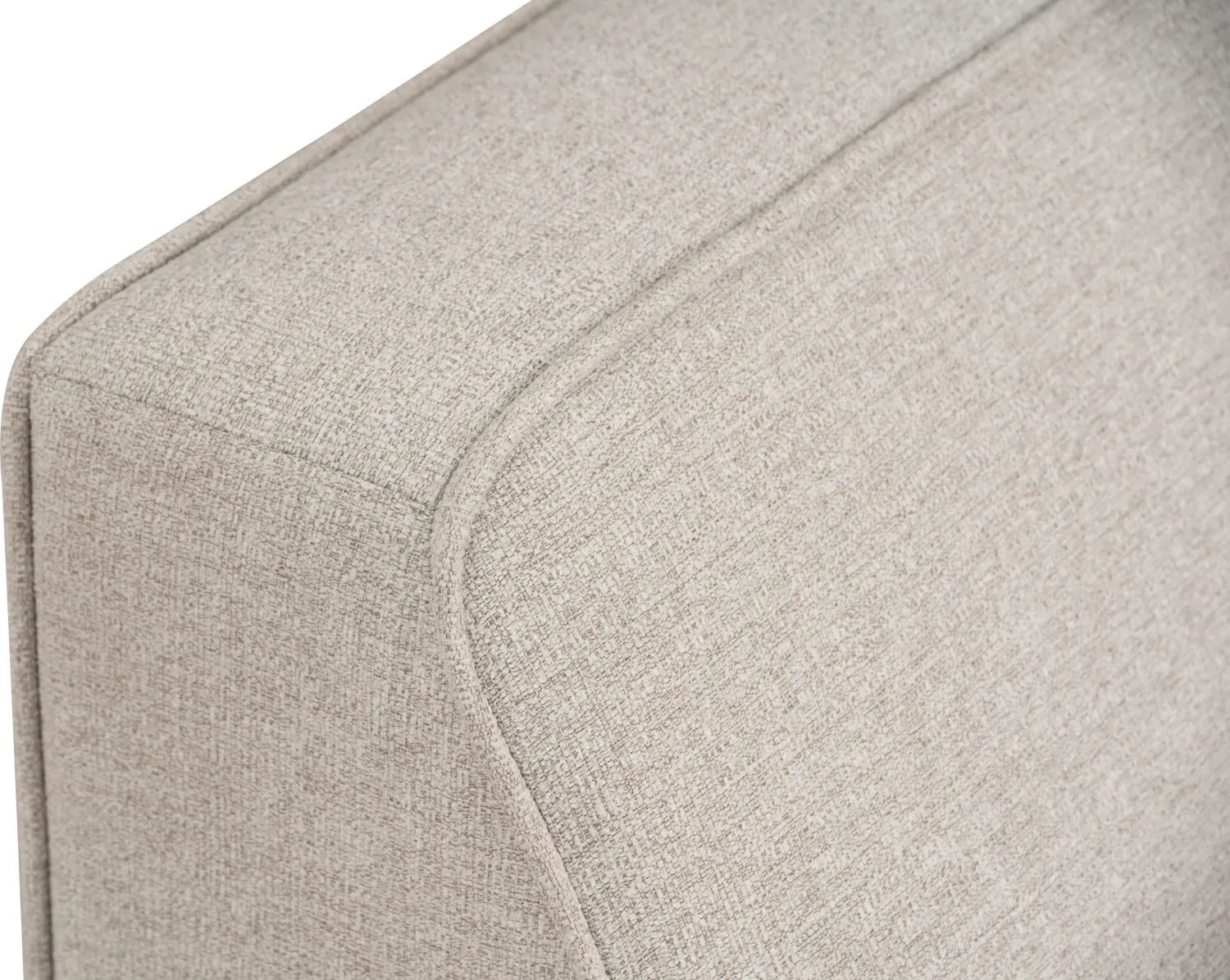Tony 3 Seater Sofa with Storage Ottoman - 15 - Cream-colored, textured fabric, soft and cozy, plush and inviting