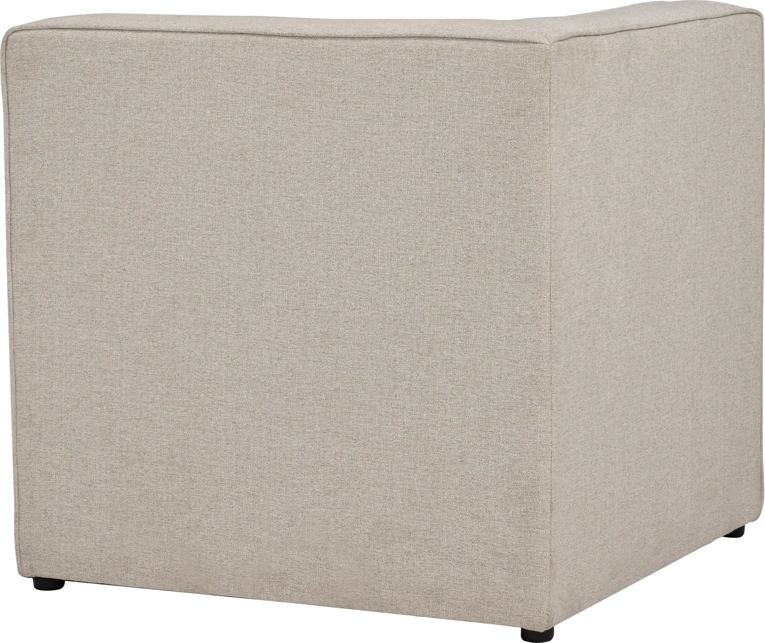 Tony 3 Seater Sofa with Storage Ottoman - 12 - Cream-colored, rectangular, upholstered, fabric, textured, natural fiber