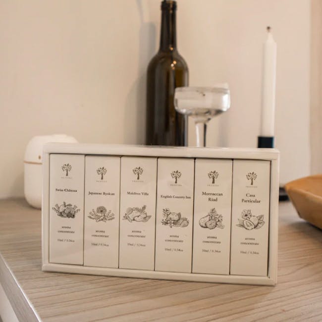 Pristine Aroma Concentrate 10ml - 6 Hotel Series Bundle Pack (+ Free Humidifier) - 2 - Swiss Château, Japanese Ryokan