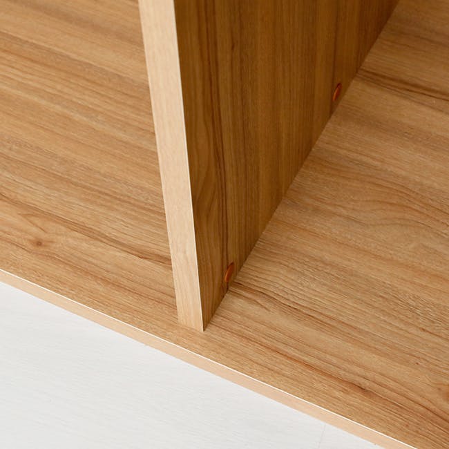 Mirans 2 Door Wardrobe - Oak - 15 - Wooden shelf, wooden floor, wooden corner, wooden plank, wooden edge, wooden texture