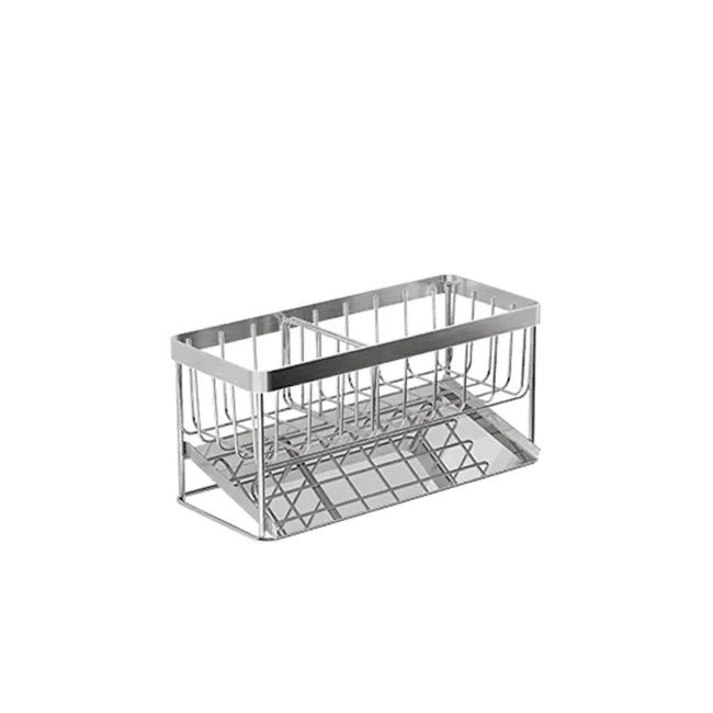 ESSENTIALS Sink Storage Sponge Rack Shelf 21.5cm - Silver - 1