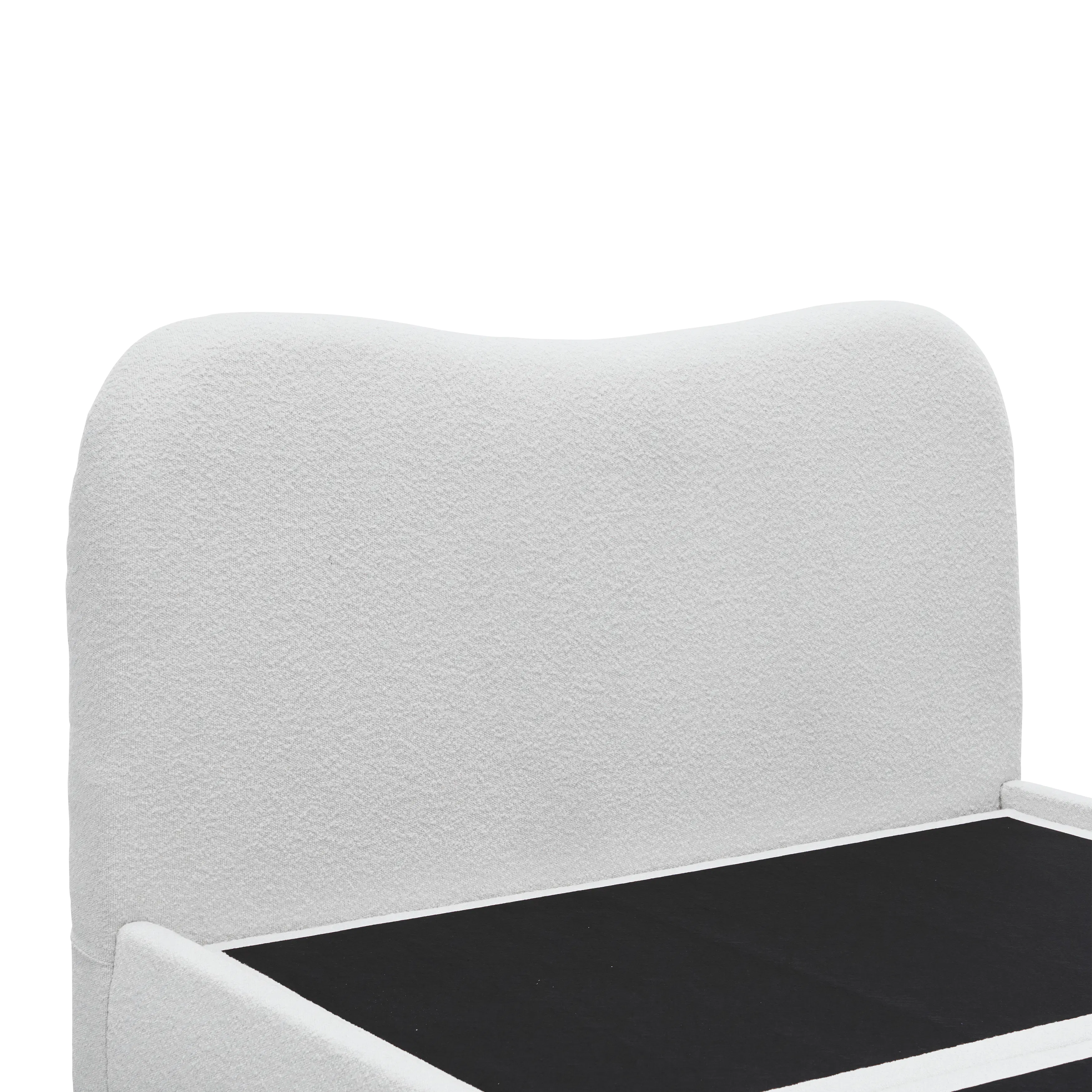 Arianna Queen Storage Bed - Light Grey Boucle - 13