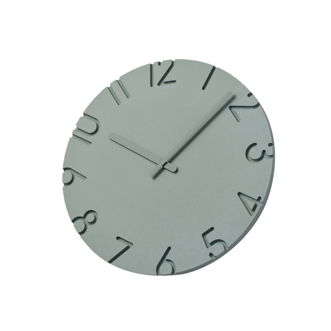Carved Colored Clock - Gray - 2 Sizes - 1