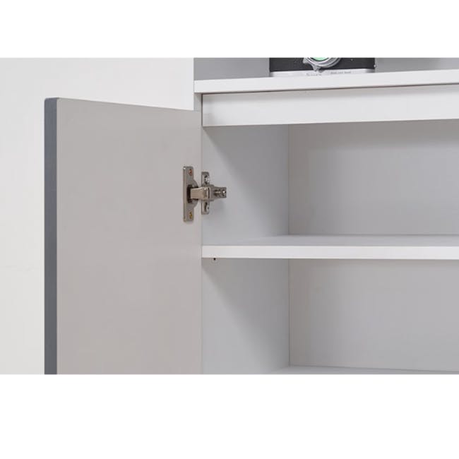 (As-is) Muse Tall Cabinet 0.6m - White Grey - 17