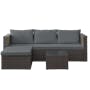 Brooklyn L-Shaped Outdoor Sofa Set - Grey - 0