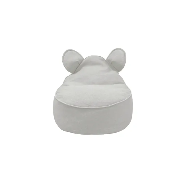 Eddy Bean Bag - Grey - 1 - Soft, plush, round, gray, cushion, ergonomic, comfortable, cozy, plush toy, pet accessory, pet