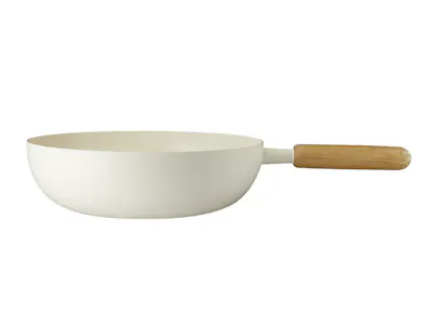 Goodle White Nonstick Wok 28cm - Cream White