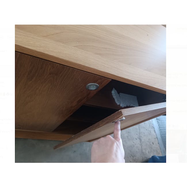 (As-is) Kirika Shoe Cabinet - Oak - 2 - 6