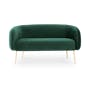 Alero 2 Seater Sofa - Dark Green (Velvet) - 5
