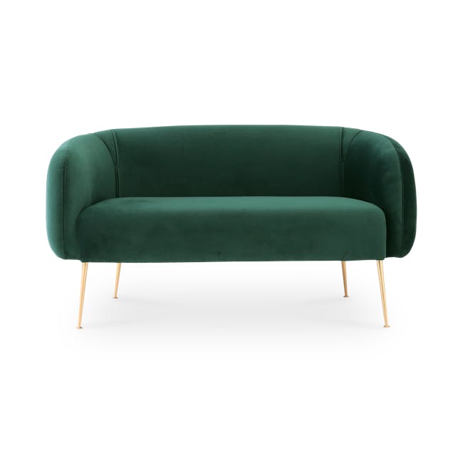 Alero 2 Seater Sofa - Dark Green (Velvet) - 0