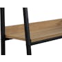 Wayne Study Table 1m - Black, Wotan Oak with Elias High Back Office Chair - Tan (PU) - 14