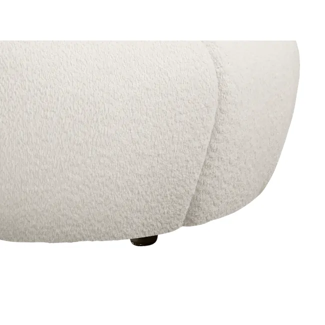 Tara 4 Seater Sofa - Beige - 11 - Soft, fluffy texture, White, textured fabric, Cozy, plush appearance, Gentle, undulating