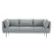 Esme 3 Seater Sofa - Silver (Fabric)