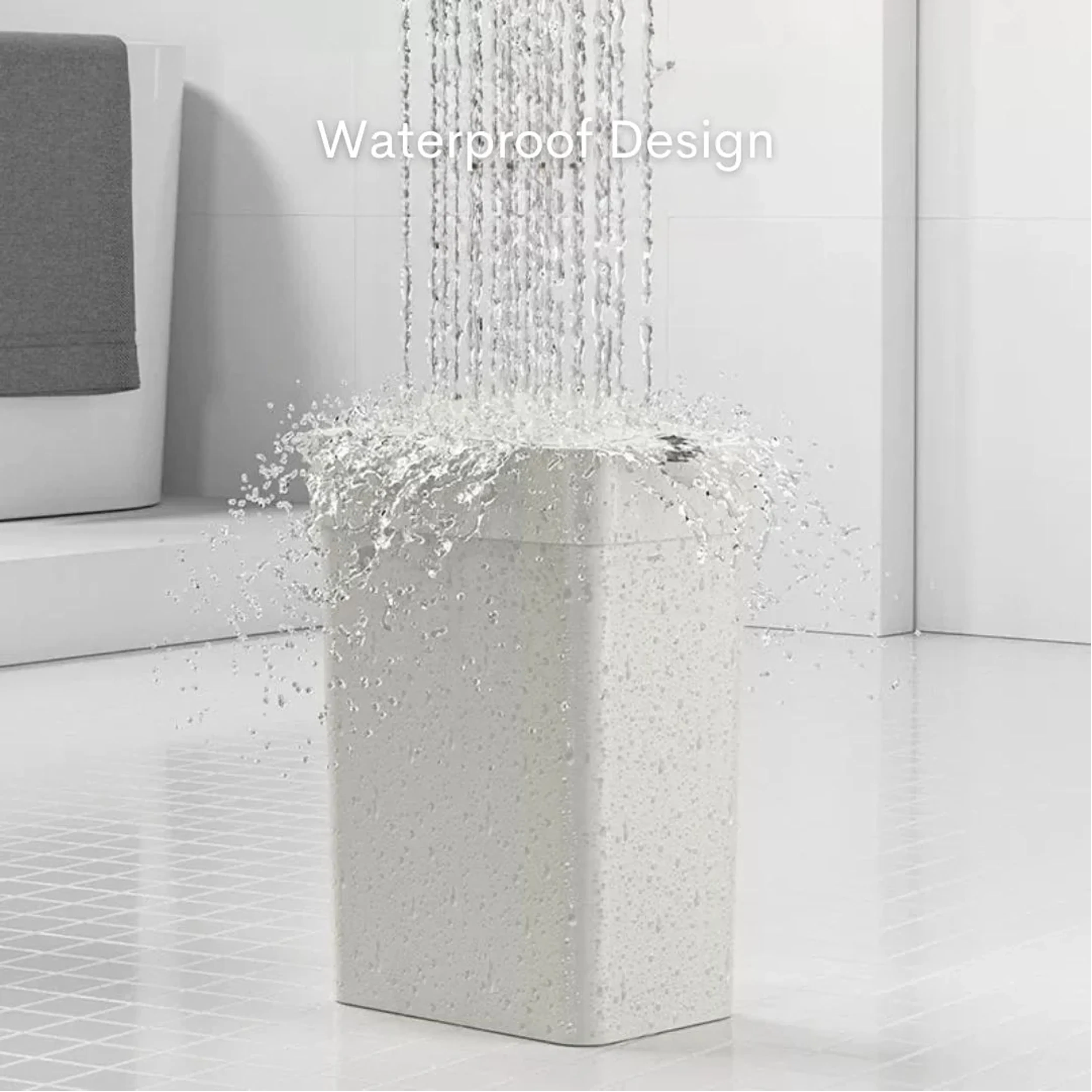 Yubin Nino Rectangle Plastic Bin 15L - Grey - 7