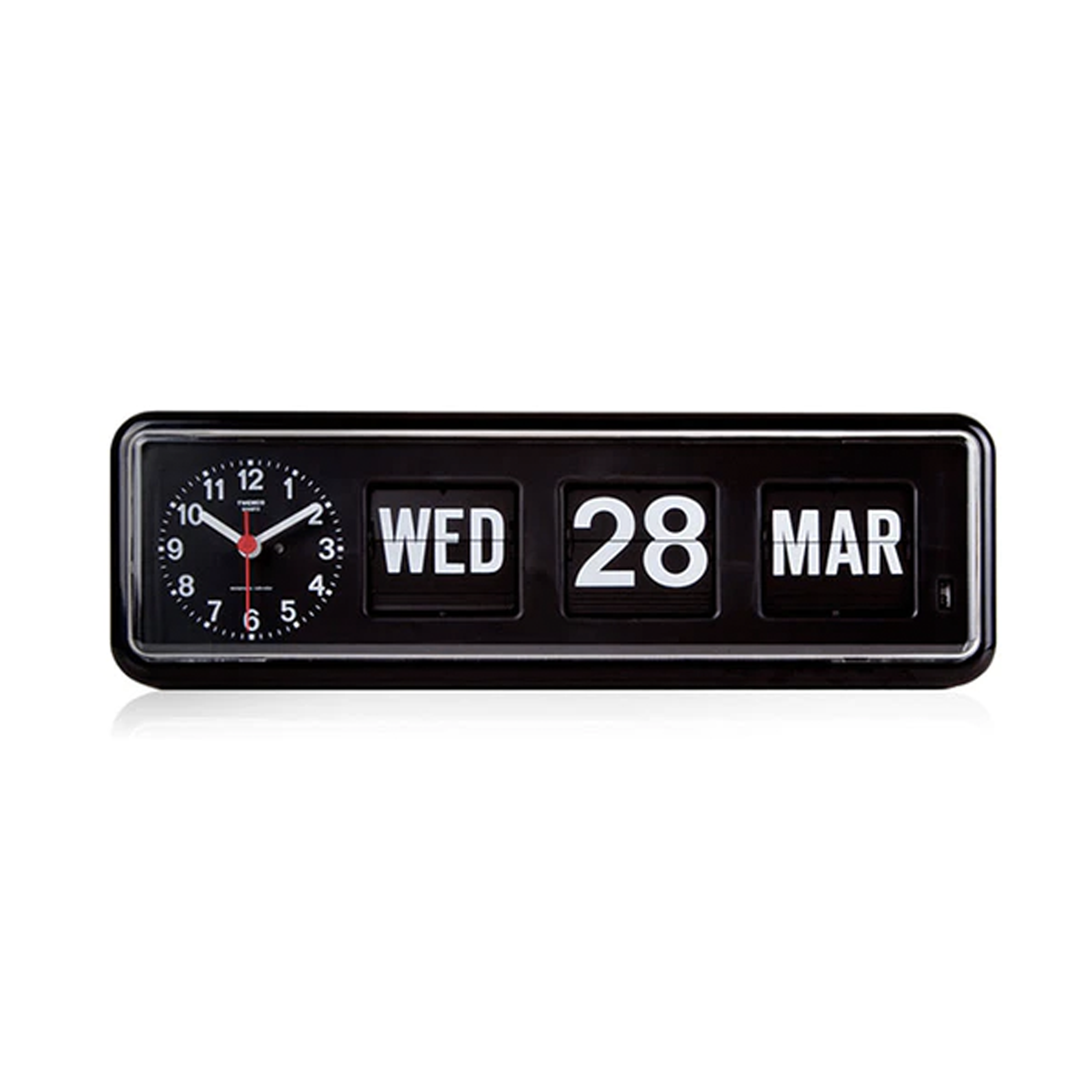 TWEMCO Calendar Flip Wall/Counter Clock Grey, TWEMCO HipVan