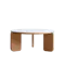 Blair Round Coffee Table - Cherry Wood, Sintered Stone