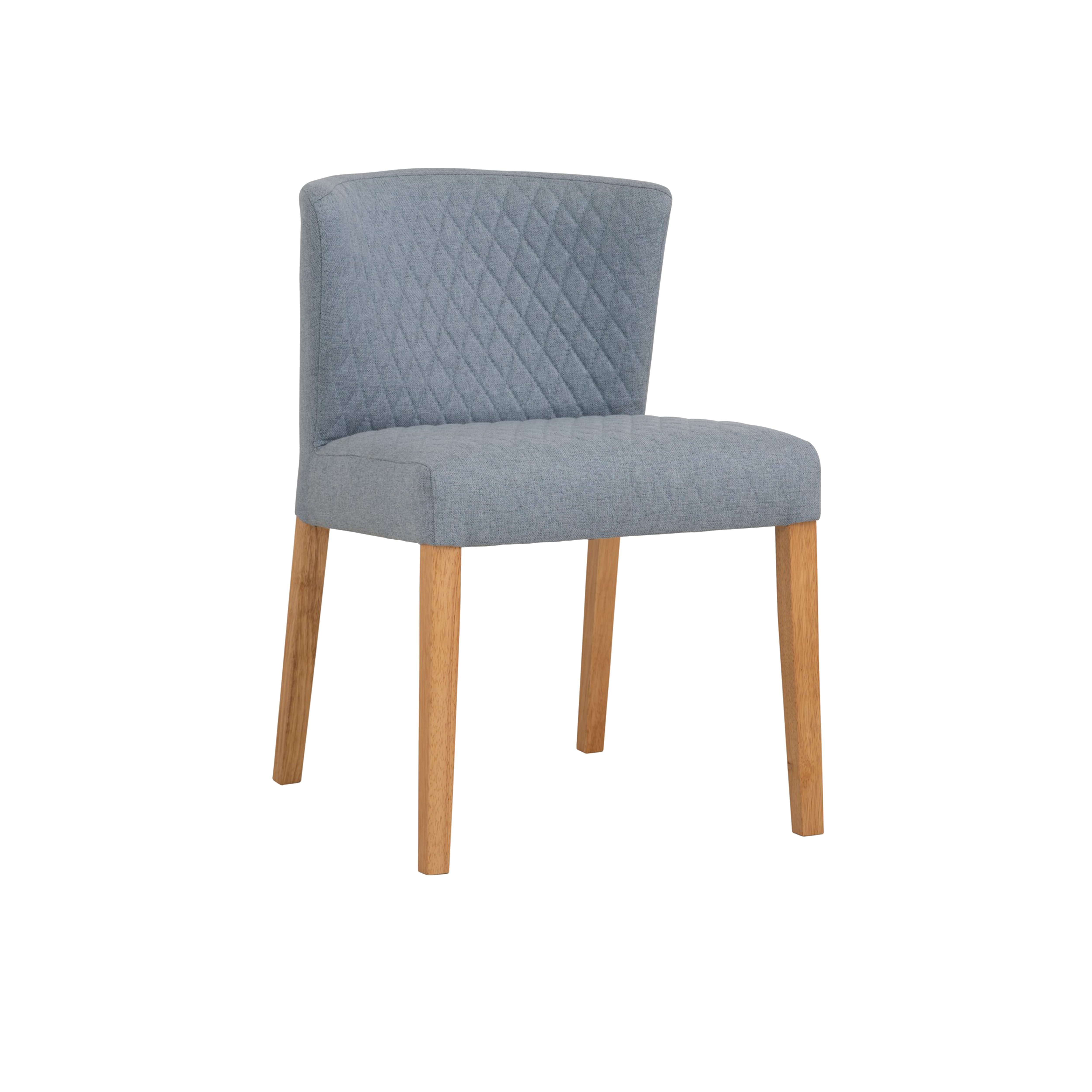 Rhoda Dining Chair - Oak, Light Blue