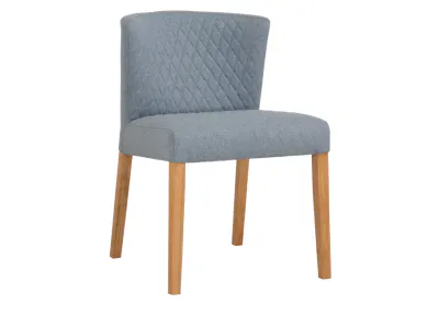 Rhoda Dining Chair - Oak, Light Blue