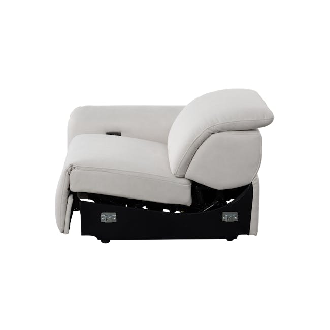 Harmony 2 Seater Power Recliner Sofa - Misty Grey (Scratch Resistant) - Zero Wall - 28 - Luxurious white leather recliner