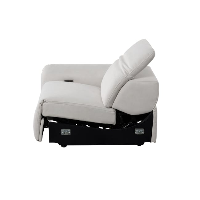 Harmony 2 Seater Power Recliner Sofa - Misty Grey (Scratch Resistant) - Zero Wall - 29 - Luxurious white leather reclining