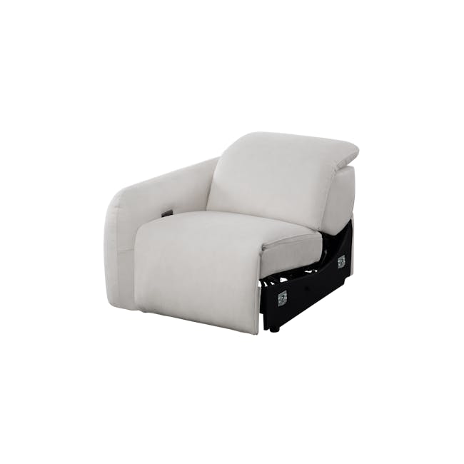 Harmony 3 Seater Power Recliner Sofa - Misty Grey (Scratch Resistant) - Zero Wall - 33 - Luxurious white upholstered