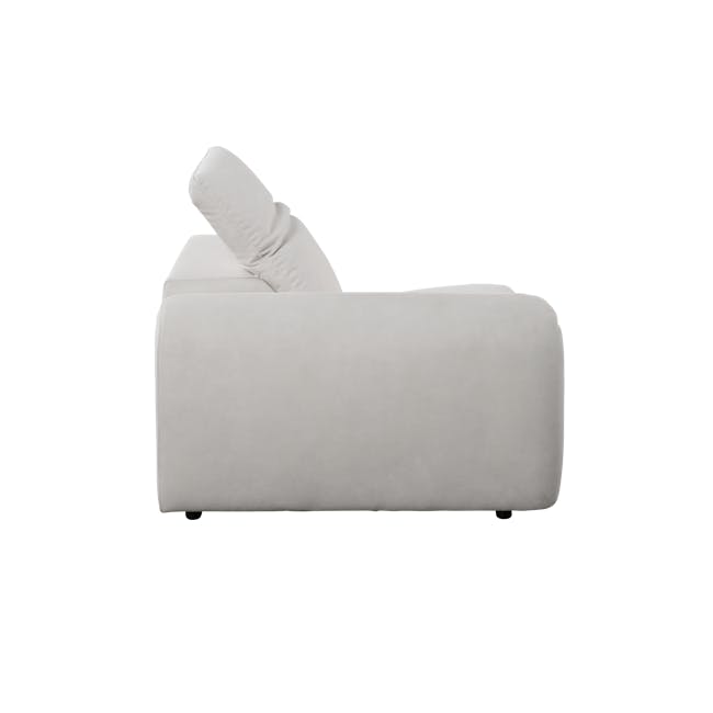 Harmony 3 Seater Power Recliner Sofa - Misty Grey (Scratch Resistant) - Zero Wall - 29 - Light gray upholstered sofa