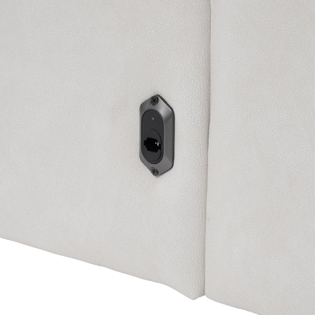 Harmony 3 Seater Power Recliner Sofa - Misty Grey (Scratch Resistant) - Zero Wall - 40 - Smart home device, security camera