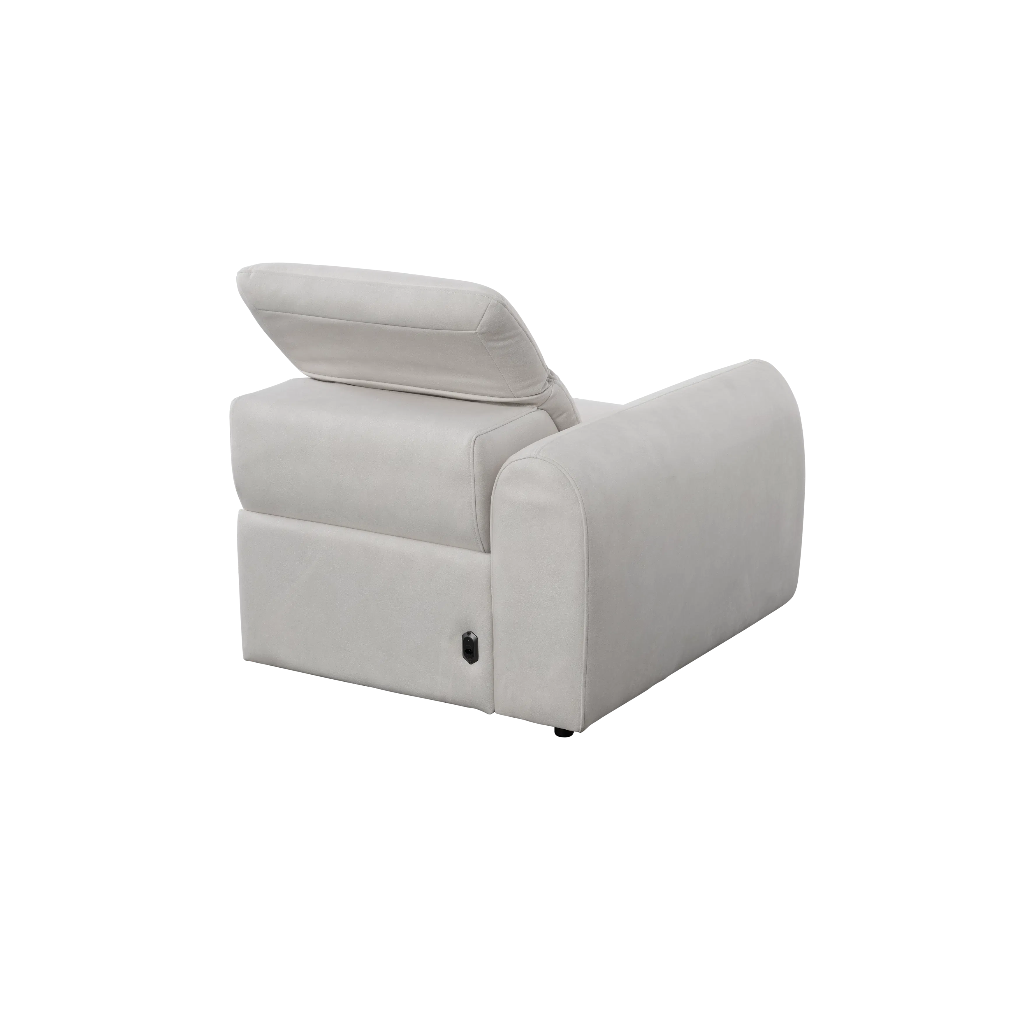 Harmony Left Arm Power Recliner Unit - Misty Grey (Scratch Resistant) - 9 - Luxurious beige sofa, modern design, comfortable