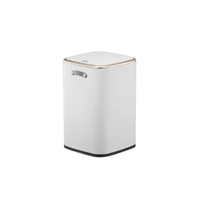 Eko Rectangle Step Bin with Soft Closing Lid (2 Sizes) - 1 - White, modern, sleek, minimalist, contemporary, stylish