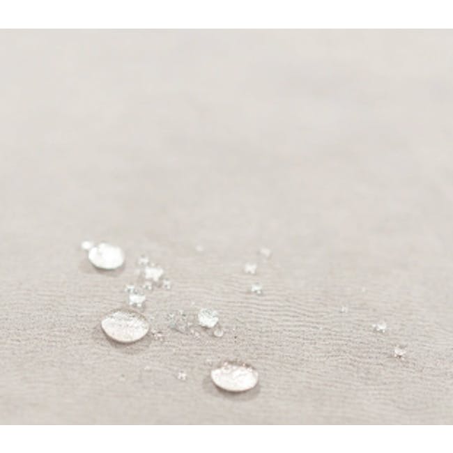 Tessa Storage Lounge Sofa Bed - Beige (Eco Clean Fabric) - 16 - Water droplets on fabric, clear liquid, liquid surface