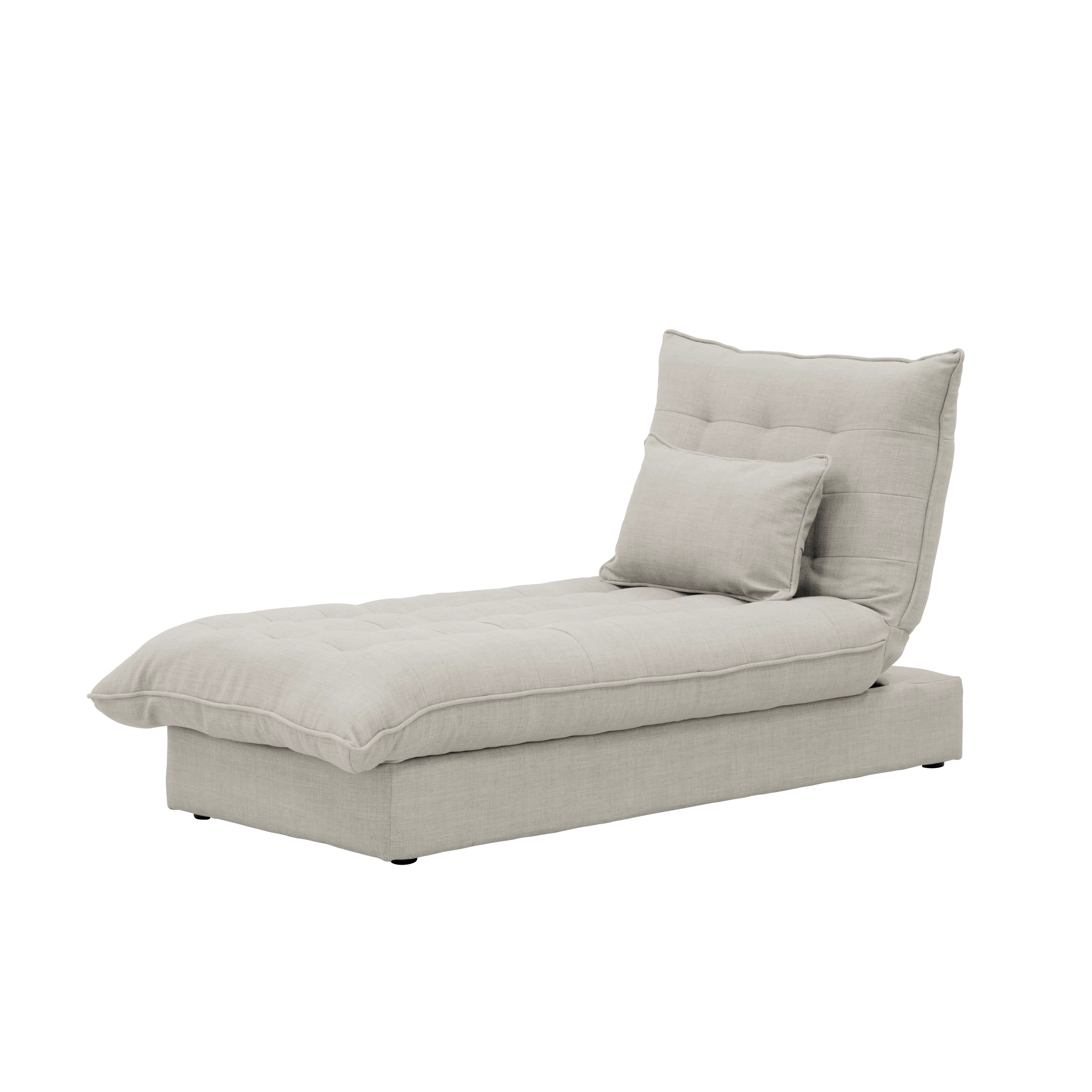 Tessa L-Shaped Sofa Bed - Beige (Eco Clean Fabric) - 33 - Modern minimalist sofa, light gray fabric, cushioned seating