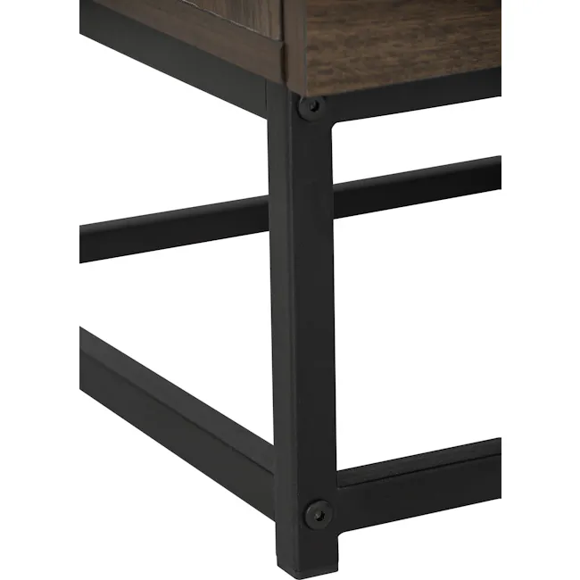 Carrie Sideboard 1.1m - 11 - Wooden leg, metal frame, sturdy construction, black finish, industrial design, support