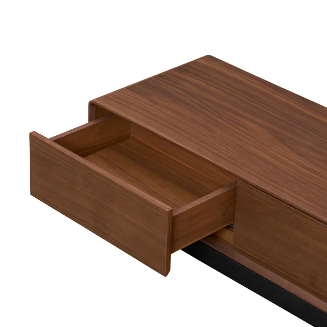Nara Extendable TV Console 1.5m-2.8m - Walnut, Black - 19