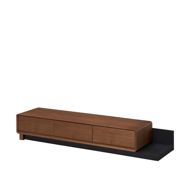 Nara Extendable TV Console 1.5m-2.8m - Walnut, Black - 17