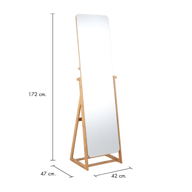 Lorin Standing Mirror 42 x 172 cm - Natural - 9