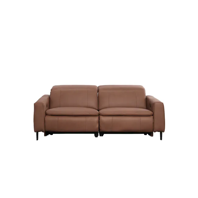 Clyde Right Arm Power Recliner Unit - Pecan Brown (Top Grain Leather) - 41