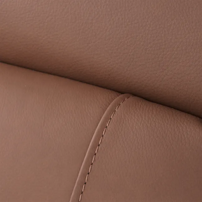 Clyde Right Arm Power Recliner Unit - Pecan Brown (Top Grain Leather) - 5