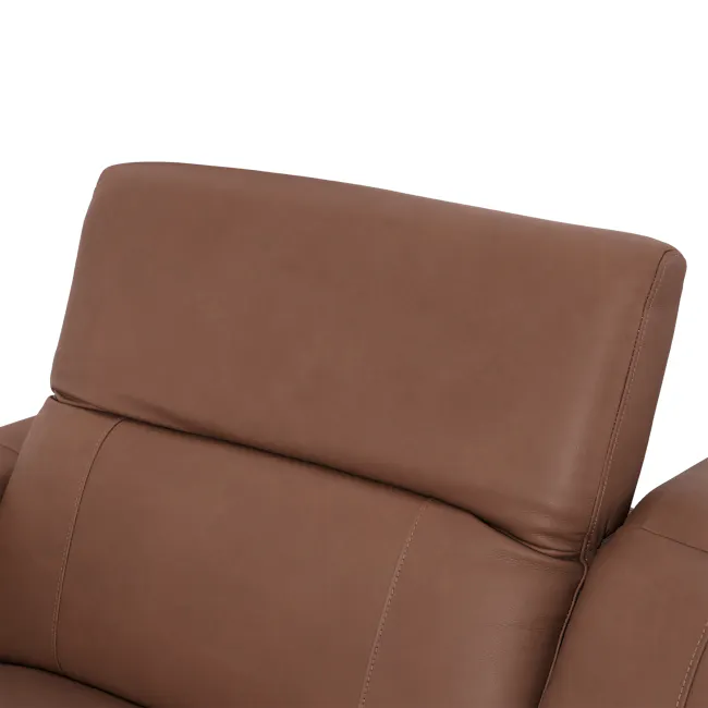 Clyde Right Arm Power Recliner Unit - Pecan Brown (Top Grain Leather) - 4