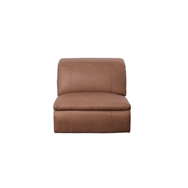 Clyde 4 Seater Power Recliner Sofa - Pecan Brown (Top Grain Leather) - Zero Wall - 20
