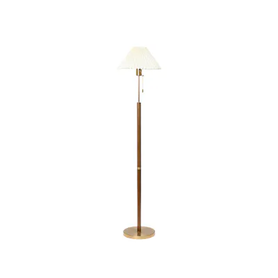 Bronwyne Pleated Floor Lamp - Brass
