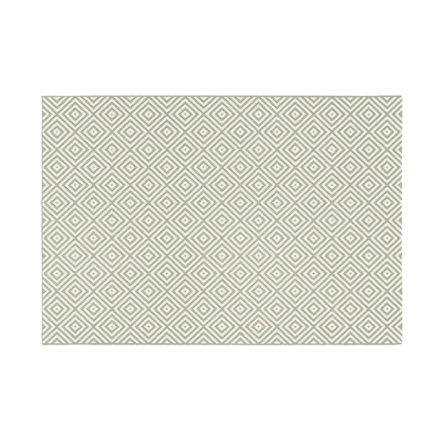 Essenza Flatwoven Rug - Grey Diamonds (3 Sizes) - 1 - Patterned tile, geometric design, abstract art, modern wallpaper
