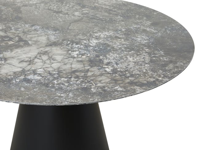 Octavia Round Dining Table 1.35m - Black Diamond (Sintered Stone) - 2