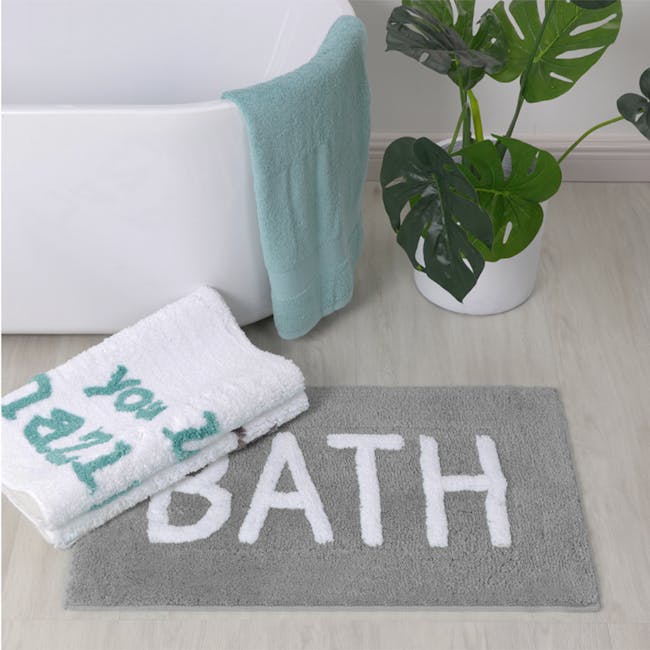 Sarah Floor Mat - Bath Grey - 1