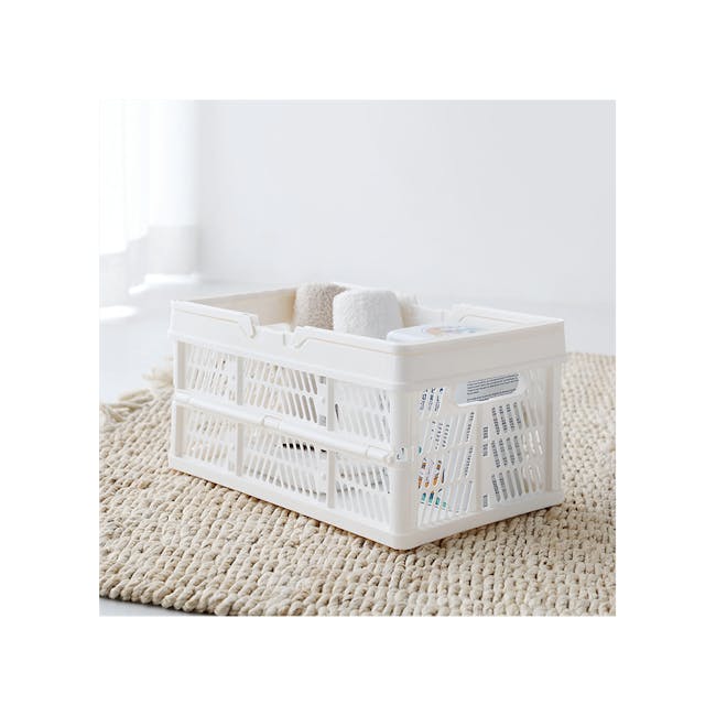 Kono Foldable Storage Basket 18L - White - 2