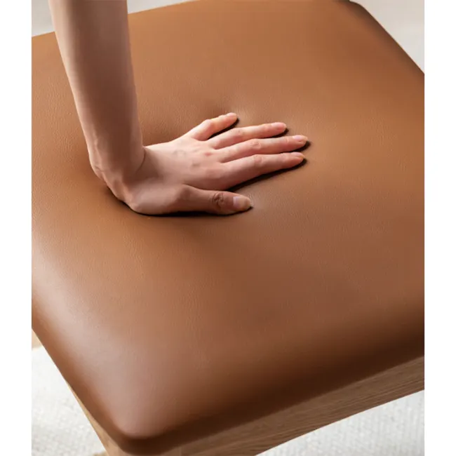 Wayn Chair - Oak, Tan (Faux Leather) - 10