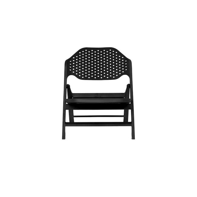 Cala Foldable Outdoor Lounge Chair - Moon Black - 1